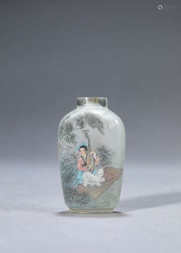 Glass Inner Miniature Figure Snuff Bottle