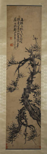 Chinese Pine Painting, Hanging Scroll, Anonymous