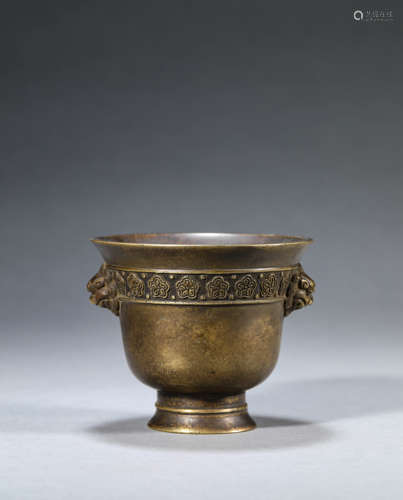 Bronze Lion-Eared Censer