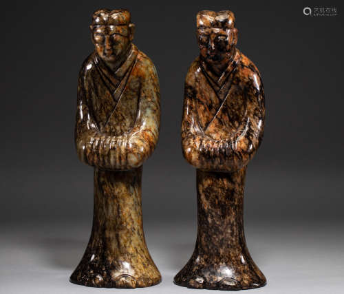 Hetian Jade Terracotta Figures of han Dynasty in China