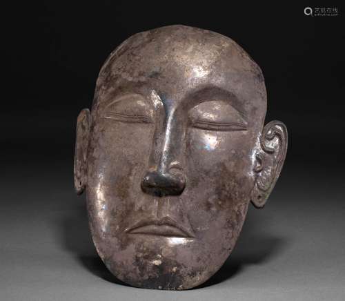 Chinese Liao Dynasty silver mask