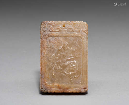 Chinese Hetian jade brand of qing Dynasty