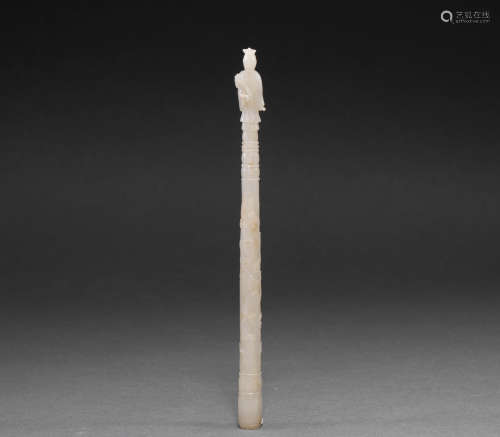 Hetian jade pen holder of Yuan Dynasty