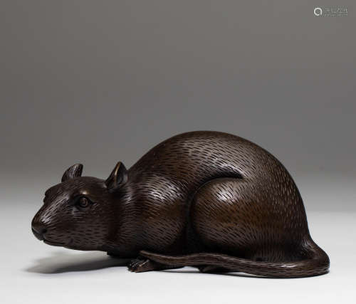 Ancient Chinese bronze mouse ornaments