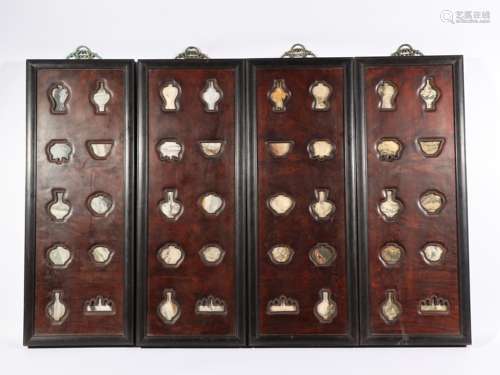 Red sandalwood hanging screen from the Qing Dynasty