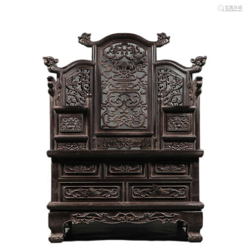 Red sandalwood mirror table from the Qing Dynasty