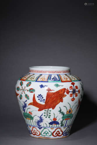 Wucai Fish Jar