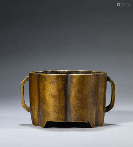 Bronze Chinese Flowering Crabapple Censer