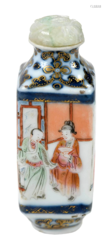 Chinese Porcelain Enameled Snuff Bottle