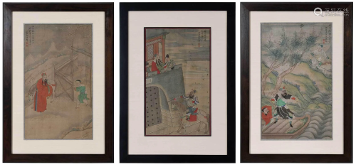 Three Framed Chinese Paintings