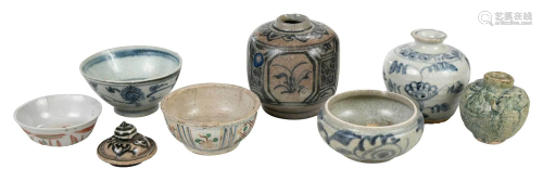Seven Southeast Asian and Chinese Jarlets and Bowls