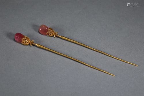 Golden hairpin in Qing Dynasty