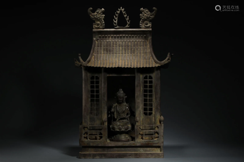 Pure silver Buddhist niche of Liao Dynasty