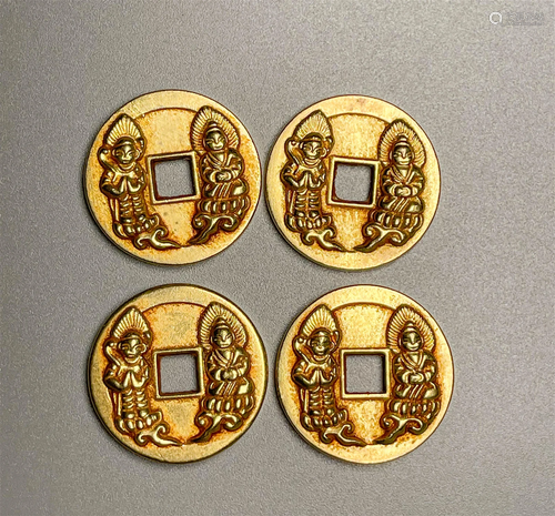 Silver gilded coins of Song Dynasty