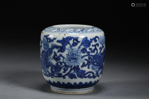 Qing Dynasty blue and white water bowl