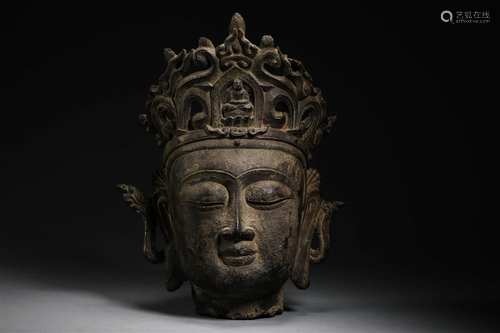 Bronze Buddha head in Ming Dynasty