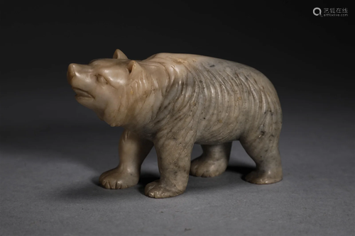 Jade bear in Qing Dynasty