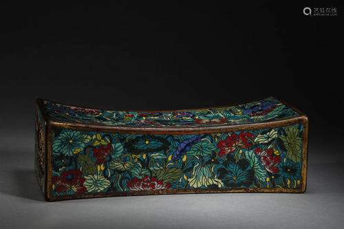 Cloisonne pillow in Qing Dynasty