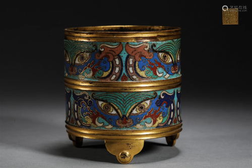 Cloisonne stove in Qing Dynasty