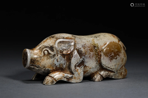 Jade pig of Tang Dynasty