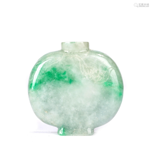 Jadeite Flower Snuff Bottle