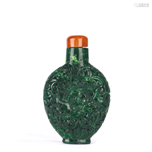 Jadeite Flower Snuff Bottle