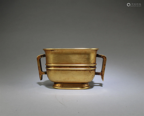 A Gilt Bronze Incense Burner