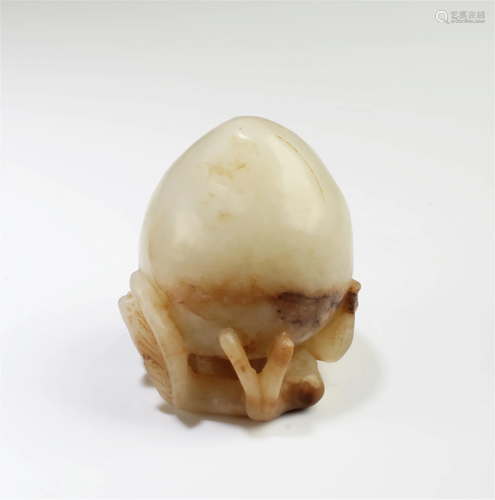 Old Carved Jade 'Peach' Figurine