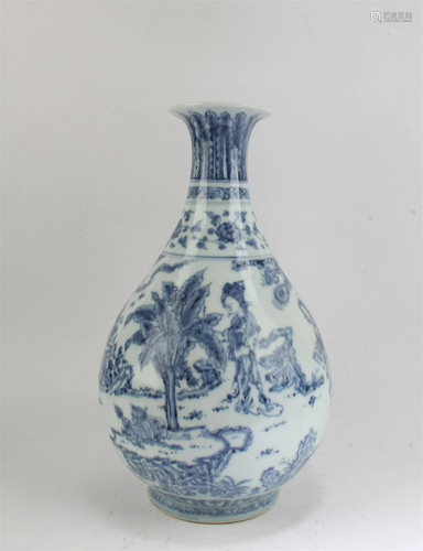 Chinese Blue & White Porcelain Vase