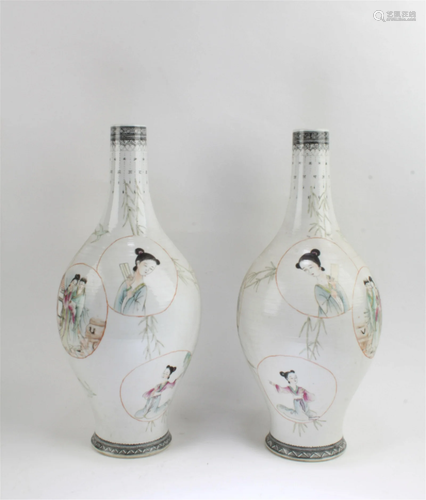 A Pair of Porcelain Vases