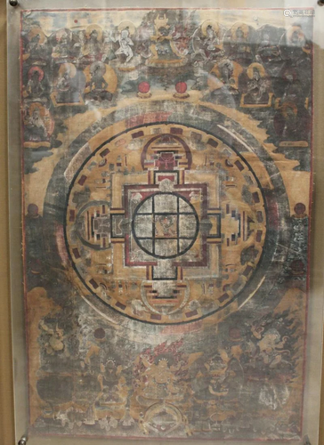 A Framed Thangka