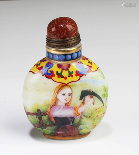 Chinese Peking Glass Snuff Bottle