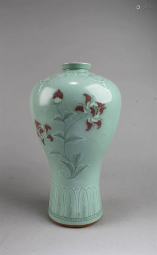 An Iron Red Korean Porcelain Vase