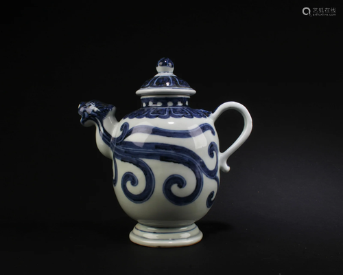 Chinese Blue & White Teapot