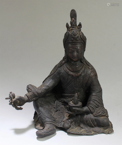 Chinese Bronze Bodhisattva Statue