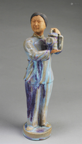 Chinese Porcelain Maiden Statue