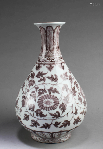 Chinese Iron Red Porcelain Vase