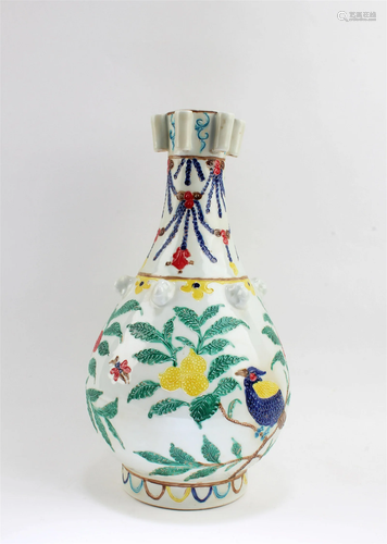 Chinese Polychrome Porcelain Vase