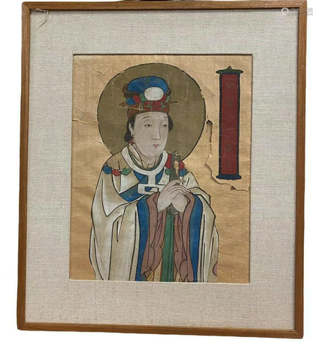 Antique Framed Painting, 15C.