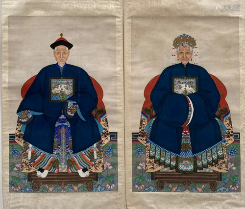 A Pair of Scroll paintings