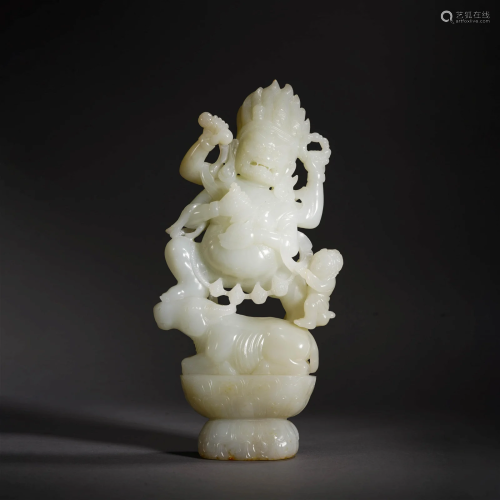 White Jade Figure Of Deity