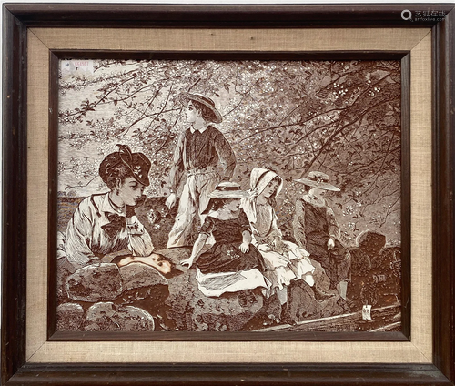 A Framed Carved Wooden Painting