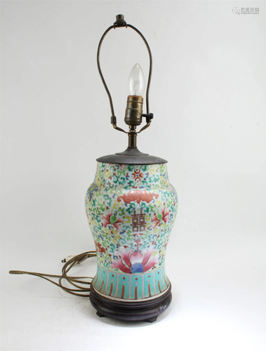 A Porcelain Table Lamp