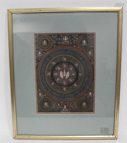 A Framed Thangka