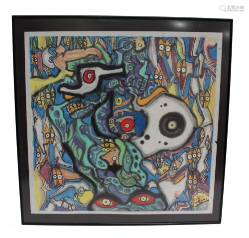 A Framed Abstract Painting