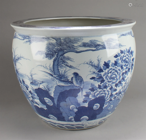 Chinese Blue & White Porcelain Fish Tank