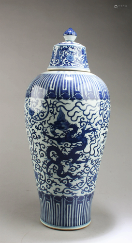 Chinese Blue & White Porcelain Vase