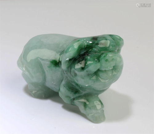 Chinese Carved Jade Mythical Beast Ornament