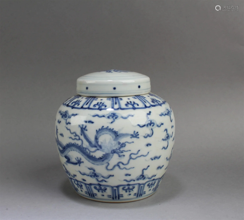 Chinese Blue & White Porcelain Jar