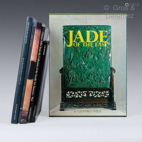 Lot de six livres d’art chinois autour du jade  Geoffrey WIL...